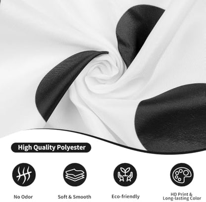 Polka Dots Shower Curtain, Black White Waterproof Fabric Shower Curtain for Bathroom with Modern Abstract Geometric Circle Bath Curtain Decor with Hooks, Machine Washable, 72''Wx72''L