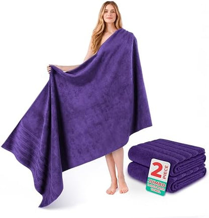 American Soft Linen 100% Cotton Luxury Turkish Towels, 2PC 35x70 Bath Sheet