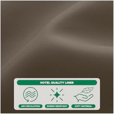 Fabric Shower Curtain Liner 72x72 Inch-Taupe Standard Size Shower Liners