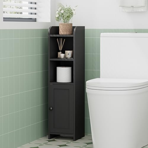 Homhedy Small Bathroom Storage Cabinet, Narrow Toilet Paper Cabinet