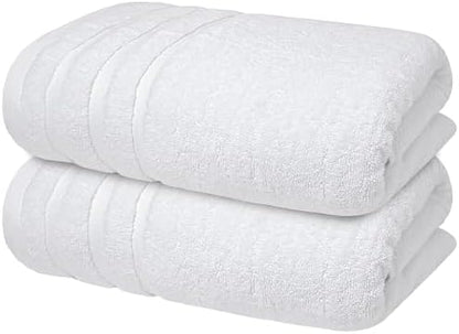 Infinitee Xclusives 100% Ring-Spun Cotton Bath Towels for Bathroom - Pack 2