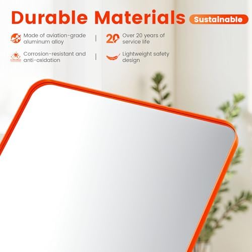 24"x 28" Orange Bathroom Mirror