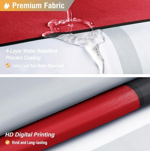 BTTN 72 x 84 Tall Modern Geometric Waterproof Fabric Shower Curtain, Red