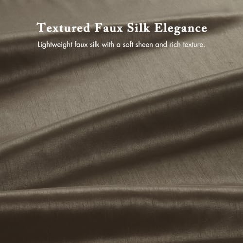 Madison Park Amherst 72 x 72 Bathroom Shower Curtain, Faux Silk, Natural