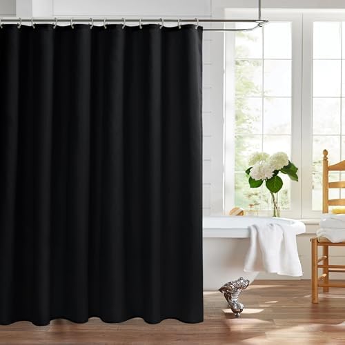 Nasitos Fabric Shower Curtain Liners with Magnets 2 Pack 70X72 Inch White