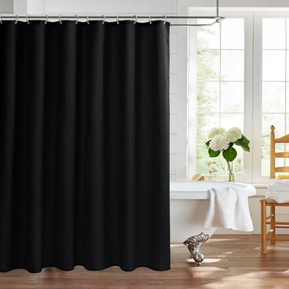 Nasitos Fabric Shower Curtain Liners with Magnets 2 Pack 70X72 Inch White