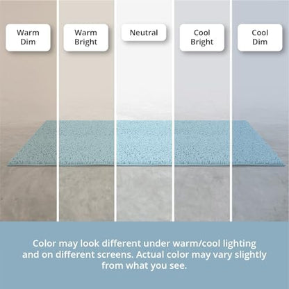 ITSOFT Large Plush Bathroom Rug 47"x21", Absorbent Machine Washable Non Slip Chenille Bath Mats, Quick Dry Bathmat, Bath Rugs for Bath, Shower, Bedroom, Door Mat, Spa Blue