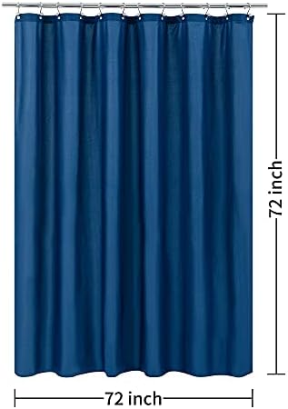 ALYVIA SPRING Waterproof Fabric Shower Curtain or Liner Navy Blue, 72x72
