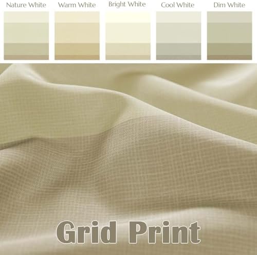 jinchan Ombre Wood Taupe Shower Curtain for Bathroom 48x72 Inch 8 Hooks