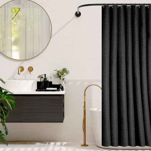 Clara Clark Bathroom Set - Black Bathroom Accessories Set, 19PC Bathroom Accessory Set, Bathroom Sets with Shower Curtain Set, Soap Dispenser & Toothbrush Holder