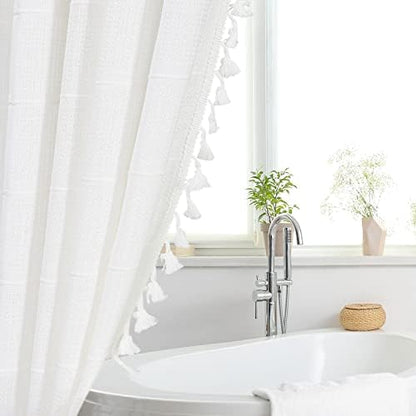 Gibelle Small Stall Boho Farmhouse Shower Curtain for Bathroom 36x72