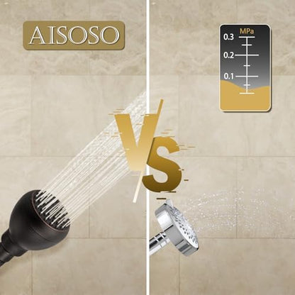 AISOSO Fixed Shower Head High Pressure 3 Inch Showerhead Oil Rubbed Bronze