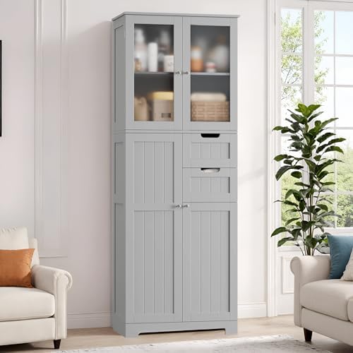 BOTLOG 67'' Tall Bathroom Storage Cabinet with Adjustable Shelf