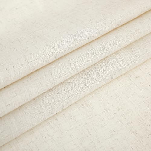 KGORGE Natural Linen Blend Sheer Shower Curtains for Bathroom