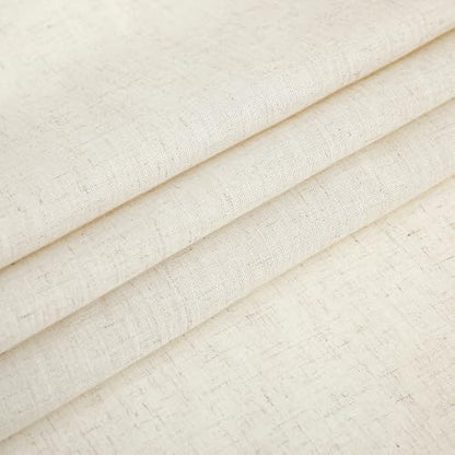 KGORGE Natural Linen Blend Sheer Shower Curtains for Bathroom