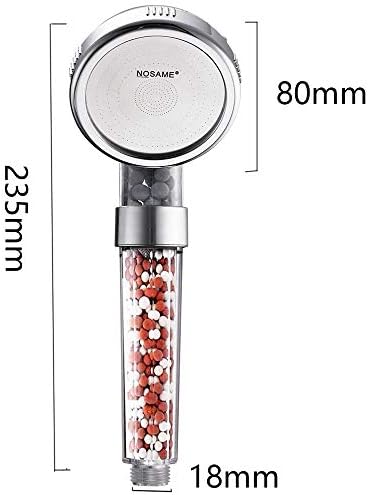Nosame® Shower Head with Hose, Filter Filtration High Pressure Water Saving 3 Mode Function Spray Handheld Showerheads for Dry Skin & Hair