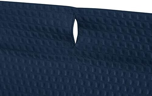 Amazon Basics Waffle Weave Bathroom Shower Curtain, 100% Polyester, 72" x 72", Navy Blue