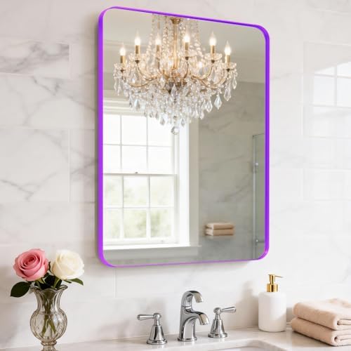 24" x 28" Purple Bathroom Mirror