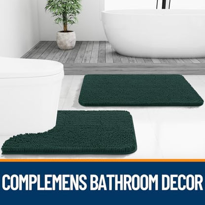 OLANLY Bathroom Runner Rugs 59x20, Extra Soft Absorbent Chenille Bath Rugs