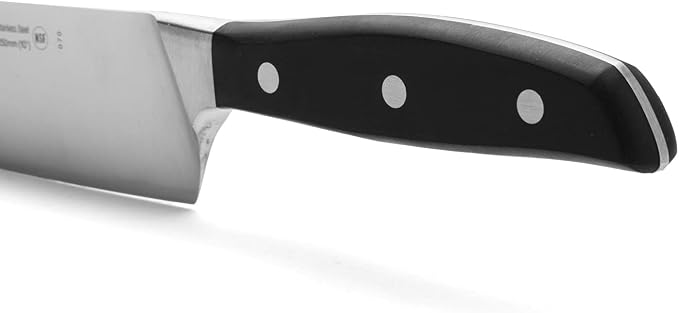 Arcos Forged Chef Knife 10 Inch Stainless Steel. Professional Kitchen Knife for Cooking. Ergonomic Polyoxymethylene Handle and 250 mm Blade. Series Manhattan. Color Black