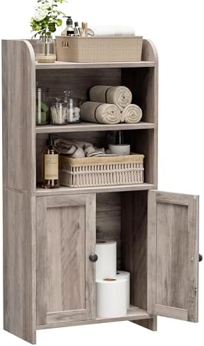 Homhedy Small Bathroom Storage Cabinet, Toilet Paper Storage Cabinet