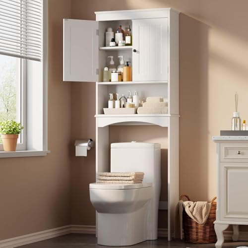 Gizoon Over the Toilet Storage Cabinet with Adjustable Shelf, White