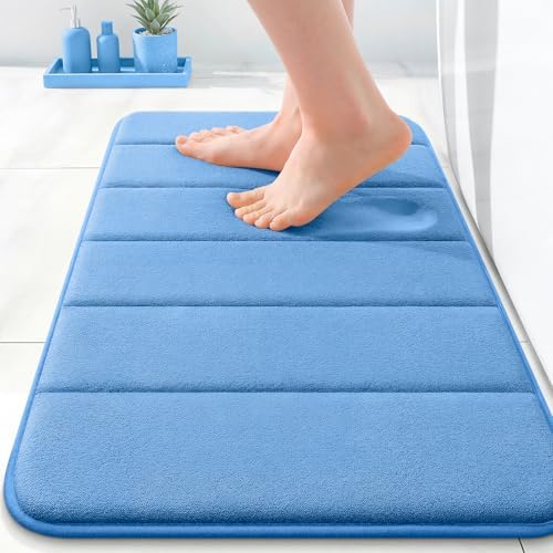 OLANLY Memory Foam Bath Mat 24x16, Super Soft and Absorbent Bathroom Rugs