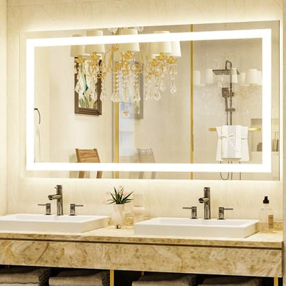 XRAMFY 55''X30'' LED Bathroom Mirror, Wall Mirror with Lights