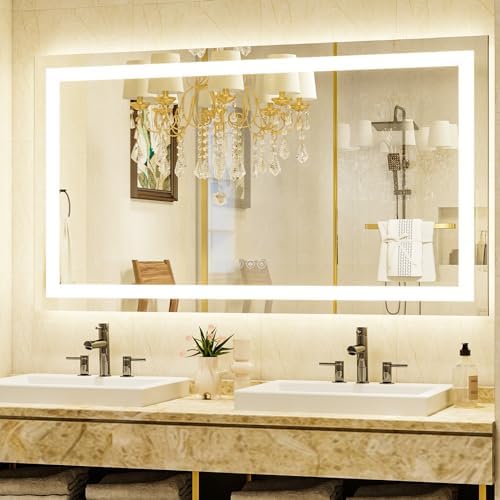XRAMFY 48''X32'' LED Bathroom Mirror, Wall Mirror with Lights