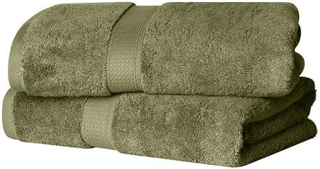 SUPERIOR Egyptian Cotton Plush & Absorbent, Bath Towel Set of 2,