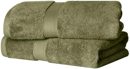 SUPERIOR Egyptian Cotton Plush & Absorbent, Bath Towel Set of 2,
