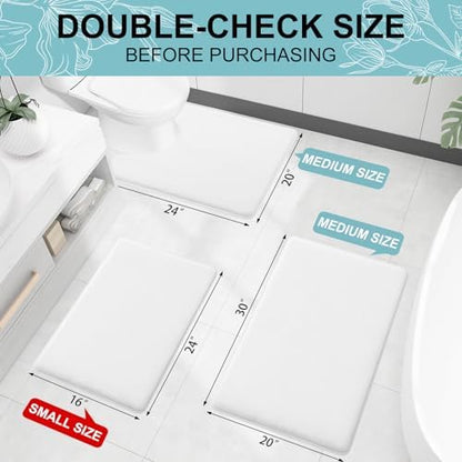 Smiry Memory Foam Bath Mat 59x20, Extra Soft and Absorbent Bathroom Rugs