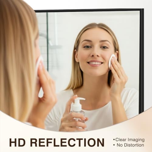 FICTOR Bathroom Vanity Mirror for Over Sink, 30" x 60", Black
