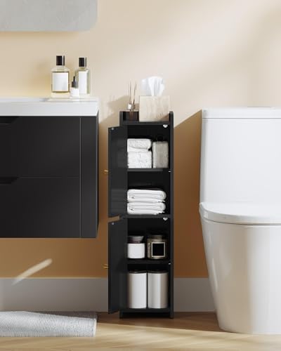 Hzuaneri Bathroom Storage Cabinet, Small Corner Floor Cabinet with 2 Doors
