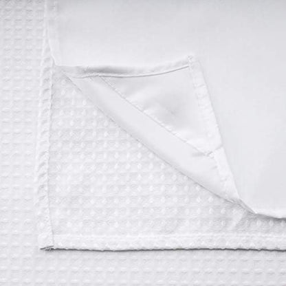 RiverDream Heavyweight Waffle No Hook Shower Curtain with Liner,White,54x80