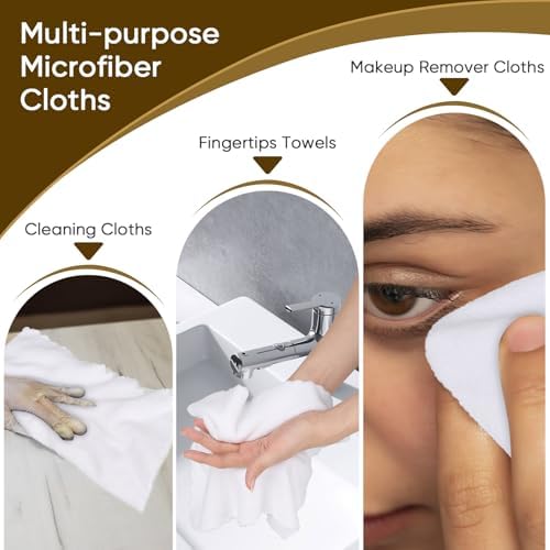 Orighty Washcloths 48 Pack, Ultra Soft Face Towels 12 x 12 inch