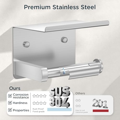 FORIOUS Bathroom Accessories, 5-Piece Bathroom Hardware Set - 24" Towel Bar