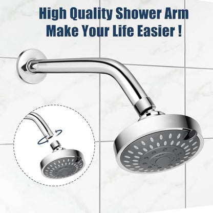 Shower Arm with Flange, 8 Inch, Chrome