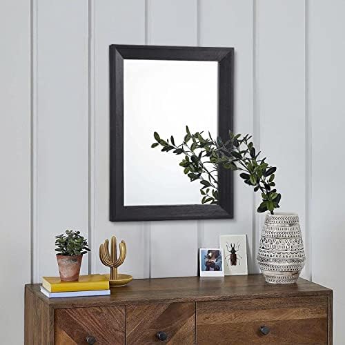 AAZZKANG Wall Mirror Black Wood Framed Rectangle Mirrors for Wall 16"x12"