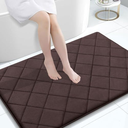 OLANLY Memory Foam Bath Mat 47x32, Ultra Soft and Absorbent Bathroom Rugs