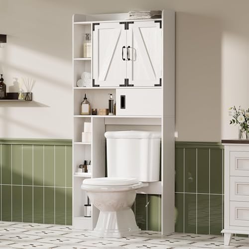 ChooChoo Over The Toilet Storage Cabinet with Sliding Door