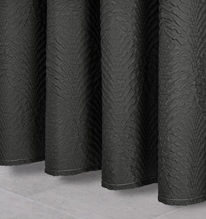 Gibelle Ombre Black Shower Curtain for Bathroom, Farmhouse Bath Curtain 72x72
