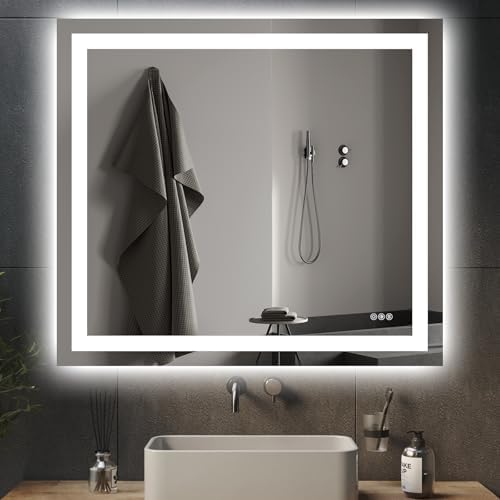 Hivone 40"X36" LED Bathroom Mirror with Lights, UL Listed