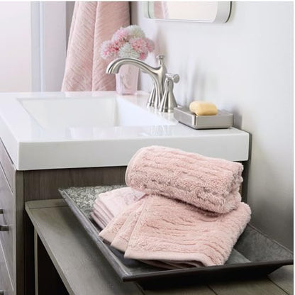 SKL Home CloudSoft Bath Towel, 100% Cotton Luxury, Blush Pink