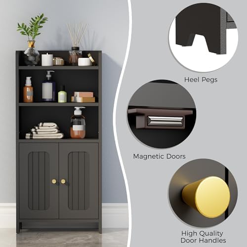 BEWISHOME Bathroom Storage Cabinet,Small Floor Cabinet,Toilet Paper Cabinet