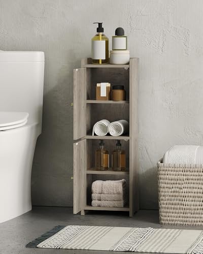 Hzuaneri Bathroom Storage Cabinet, Small Corner Floor Cabinet with 2 Doors