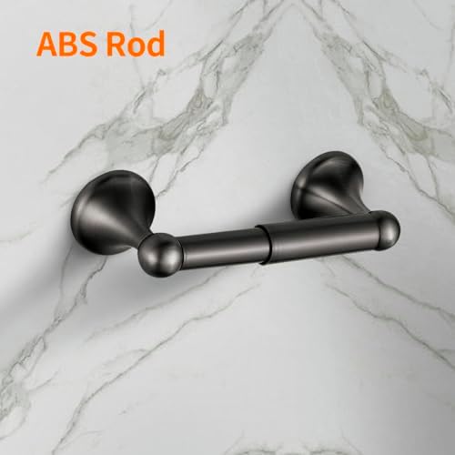 8 Pieces Bathroom Hardware Set Brushed Nickel Adjustable Expandable Towel Bars Towel Ring Wall Mount Toilet Paper Holder Towel Hooks Towel Racks Hand Towel Holder (8 Pcs Black)