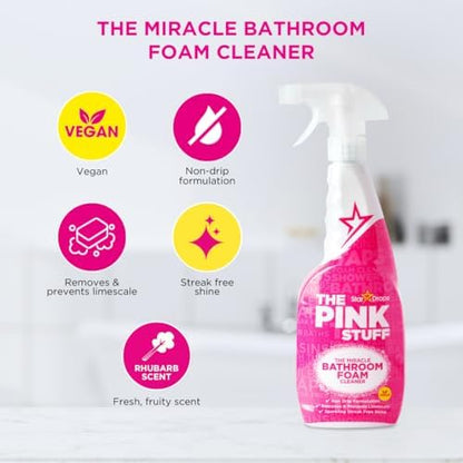 Stardrops The Pink Stuff Miracle Bathroom Foam Cleaner, 25 Fl Oz