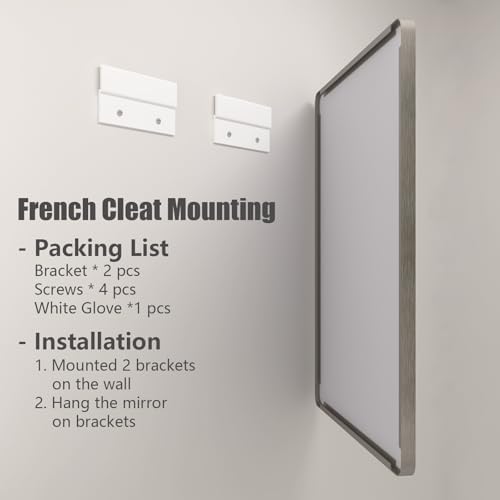 26x36 Inch Silver Bathroom Mirror for Wall