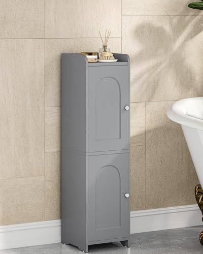 Hzuaneri Bathroom Storage Cabinet, Small Corner Floor Cabinet with 2 Doors